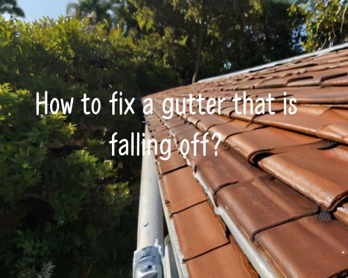 a gutter that is falling off