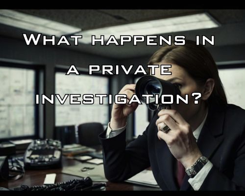 a woman investigating