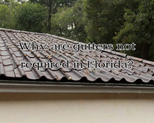 a house without roof gutter