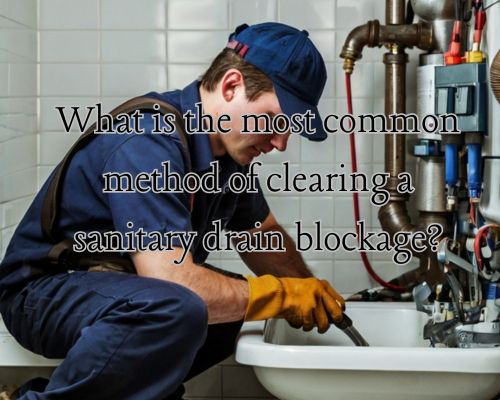 a professional working on drain clearing