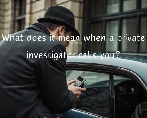 an investigator calling the attention of someone