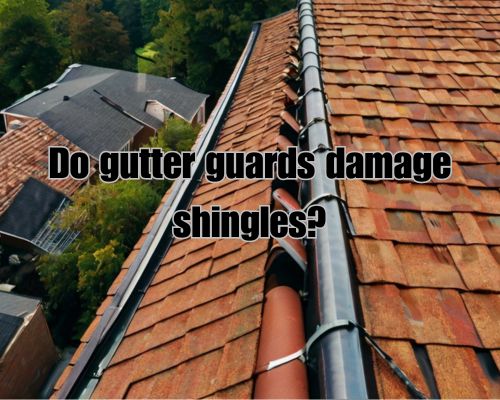 gutter guards in shingled roof