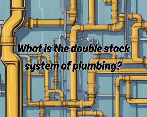 Two parallel pipes running vertically with smaller pipes connecting them at regular intervals, creating a double stack system of plumbing