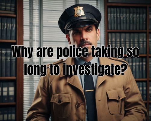 a police wondering on the investigation