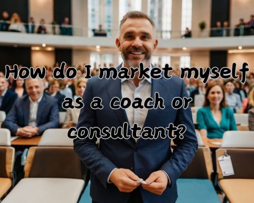 a coach in front of many professionals