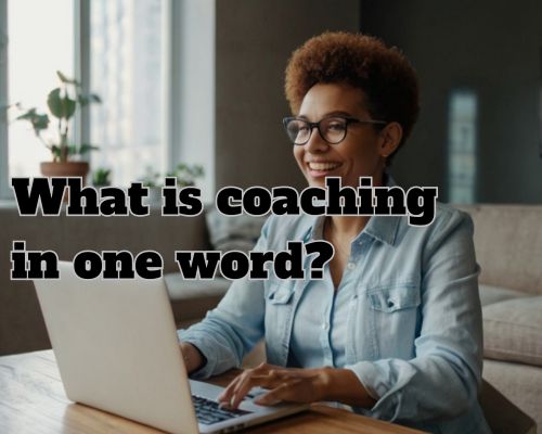 a female coaching doing an online work