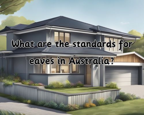 A house with a sloped roof and gutters extending beyond the edge, meeting Australian eaves standards