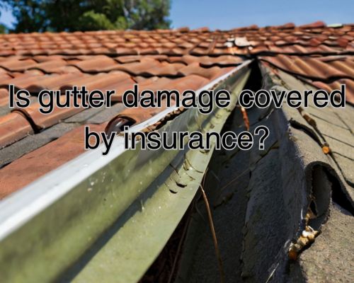 a damaged roof gutter