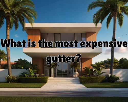 a house with expensive roof gutters