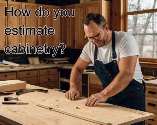 a cabinetry man doing cabinet measurement