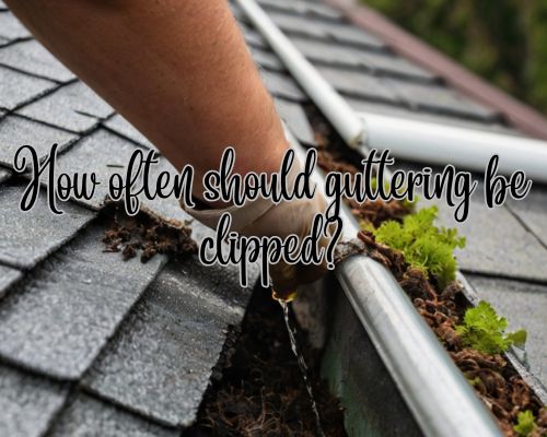 a guttering being clipped