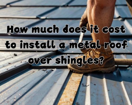 a metal roofing under installation by a contractor