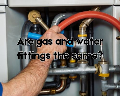 a water fittings under work