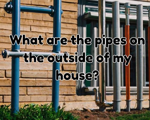 different pipes outside the house