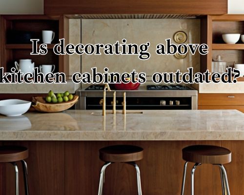 a decorated kitchen cabinets