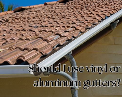 a home with aluminum gutters installed