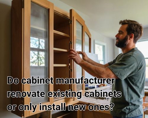 a cabinet manufacturer doing cabinet installation